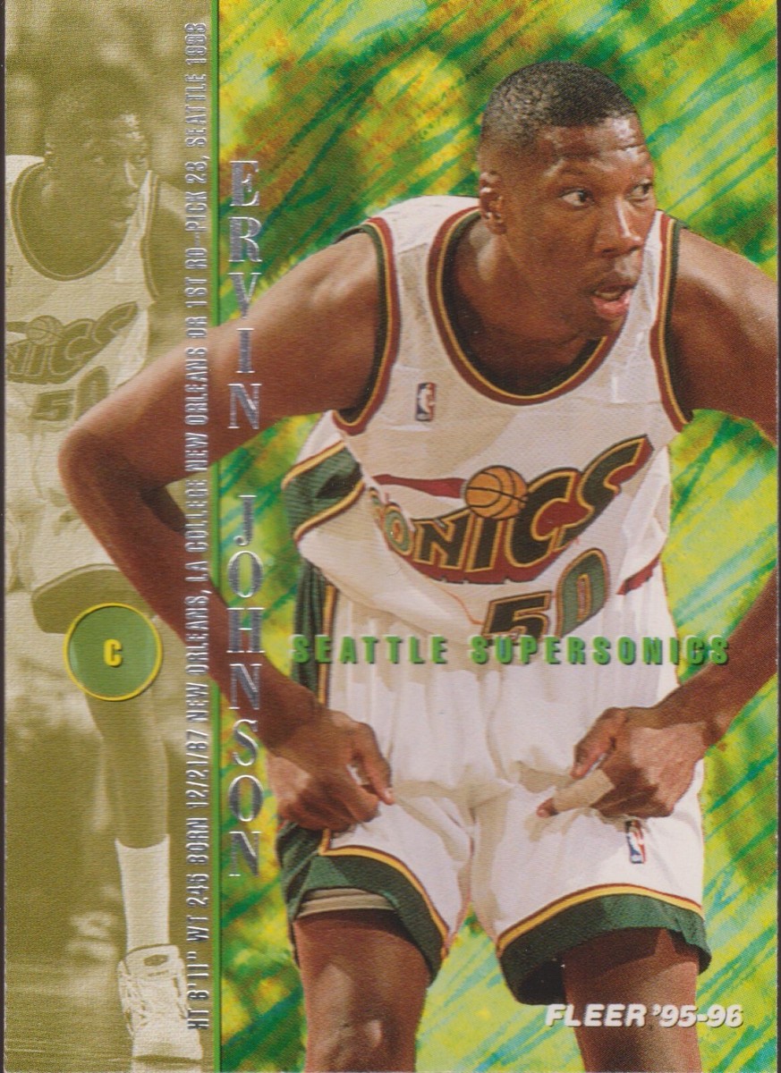 1995-96 Fleer #253 Ervin Johnson Seattle Supersonics Basketball