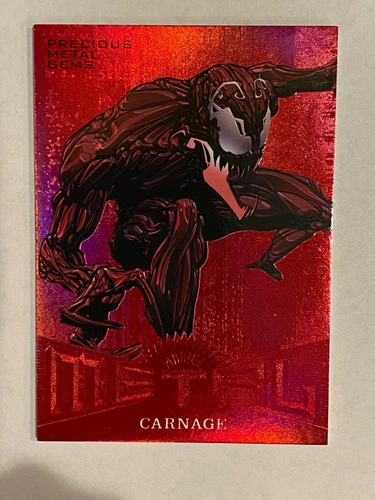 2017 Fleer Ultra Spider-Man Metal Red PMG MM14 Carnage 34/99 High Grade💥💥💥*