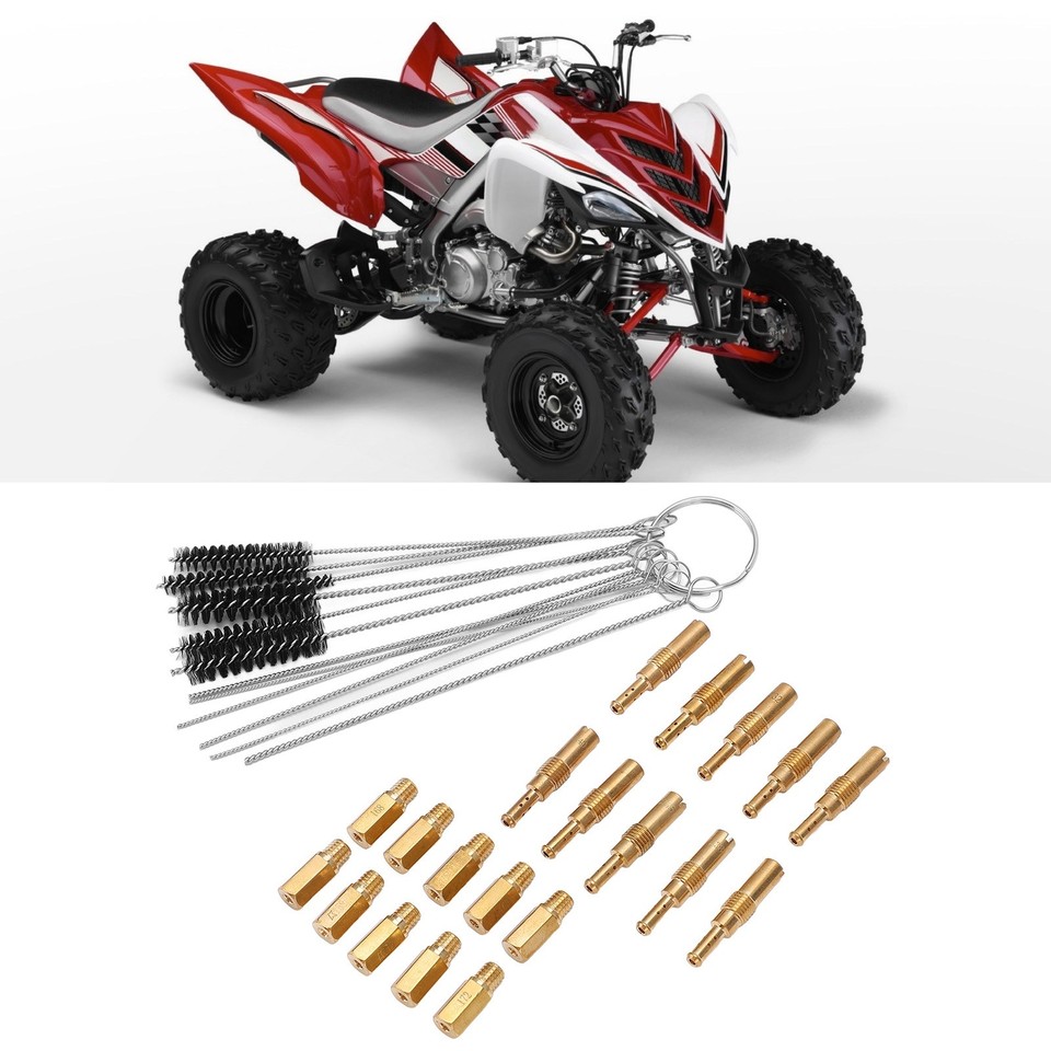 32pcs Carburetor Main Slow Pilot Jets Kit With Carb Cleaner Brush For
