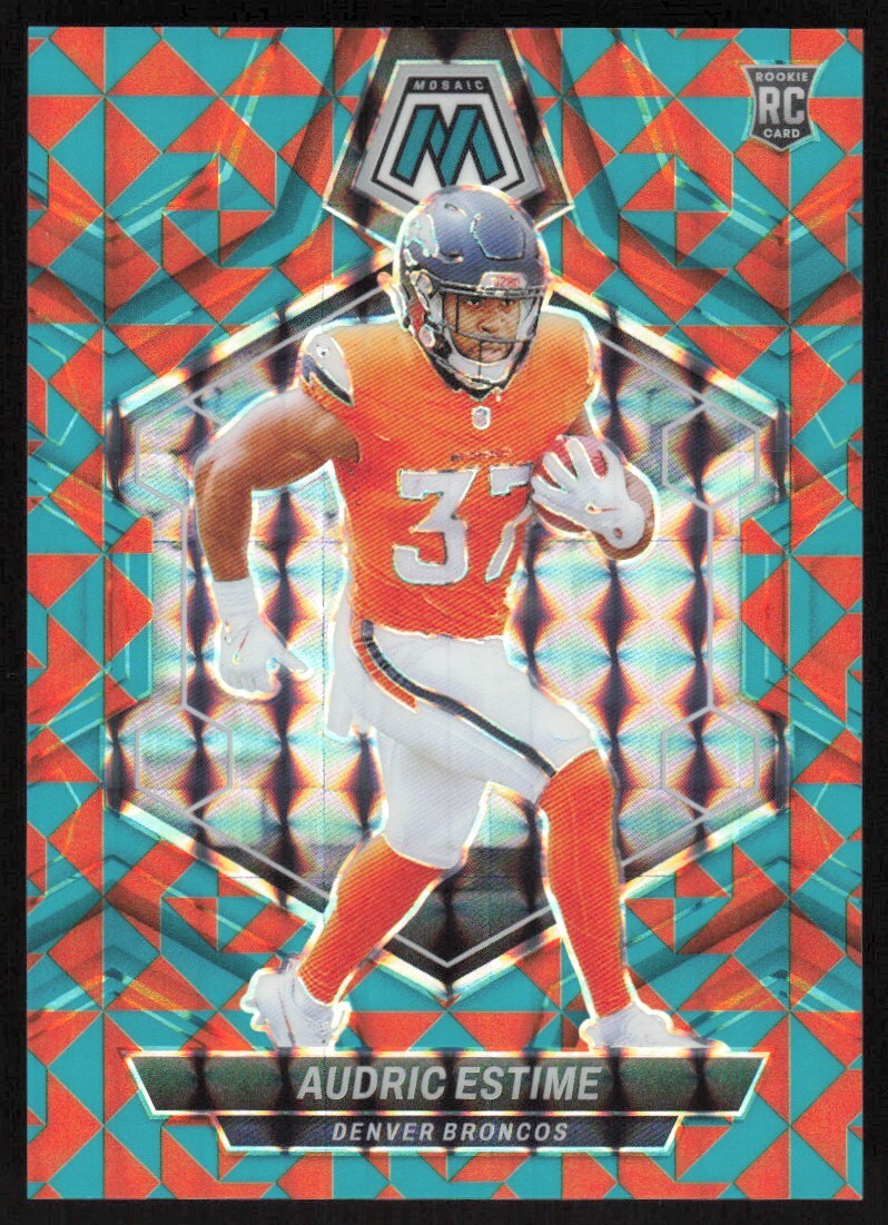 2024 Panini Mosaic Tessellation Audric Estime Rookie 13/15 Denver Broncos #392