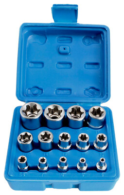 Kfz Außen Torx Nüsse Schlüssel Satz Steckschlüssel Set E-Profil 1/4 3/8 1/2 Zoll