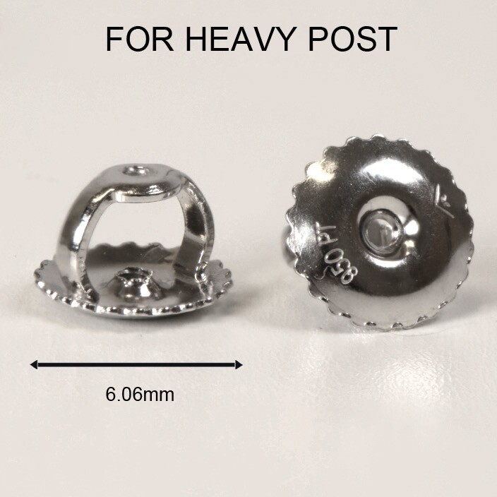 Platinum Replacement Screw Backs For Diamond Stud Earrings Solid Pair Single