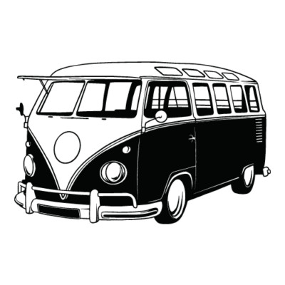 VOLKSWAGEN BUS CLIPART-VECTOR CLIP ART GRAPHICS-DXF SVG EPS AI PNG PDF IMAGES