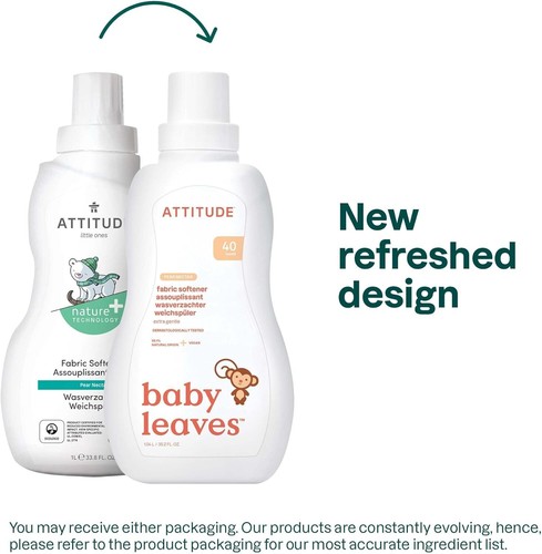 Vegan Baby Fabric Softener Liquid, 1 Liter - EWG Approved, For Sensitive Skin - Picture 4 of 9