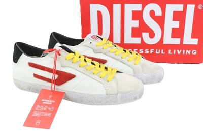 DIESEL S-Leroji Sneakers Basse Da Uomo EU41 In Pelle Con Lacci