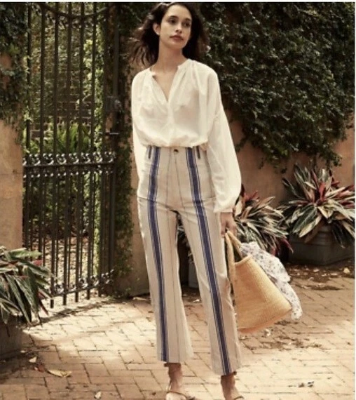Striped high rise pants 2025