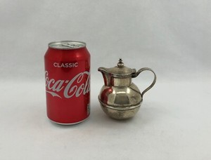 Antique Chinese Export Silver Miniature Lidded Jug, Wang Hing, c1900, 158 grams