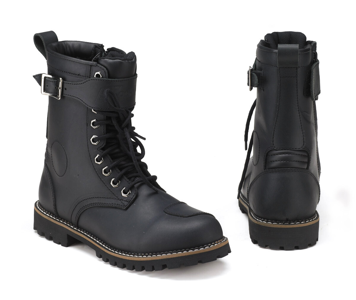 Kochmann Motorcycle Shoes Size 38 Rider Biker Boots Cafe Racer Chopper Black