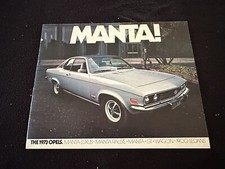 1973 Opel GT Manta Sales Brochure Luxus Rallye Wagon 1900 Sedan US GM Catalog