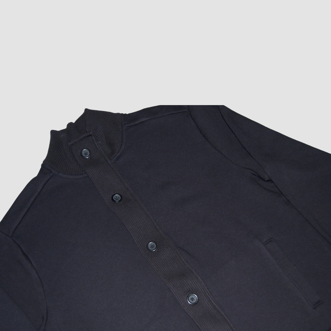 Apt. 9 Basic Black Letterman Style Heavyweight Ja… - image 3