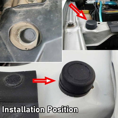 5pcs Black Rubber Car Bonnet Rubber Buffer Hood Washer Bumper Parts For Nissan - Picture 5 of 17