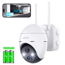 ieGeek 5MP Security Cameras Wireless Outside, Solar Camera Outdoor Wireless WiFi