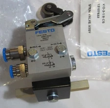 FESTO V/O-3-1/8-CS STEM VALVE ASSEMBLY W/ AL-01 ROLLER LEVER + OTHER ATTACHMENTS