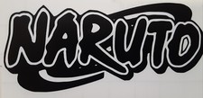 Naruto Logo Title Sticker in Black Vinyl Decal Windows/Laptop/ Car/ Waterproof