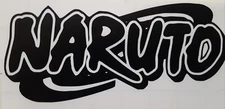 Naruto Logo Title Sticker in Black Vinyl Decal Windows/Laptop/ Car/  Waterproof!