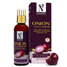 NutriGlow NATURAL'S Onion Hair Oil With Red Onion Seed Oil Hair Grawth 100ml 