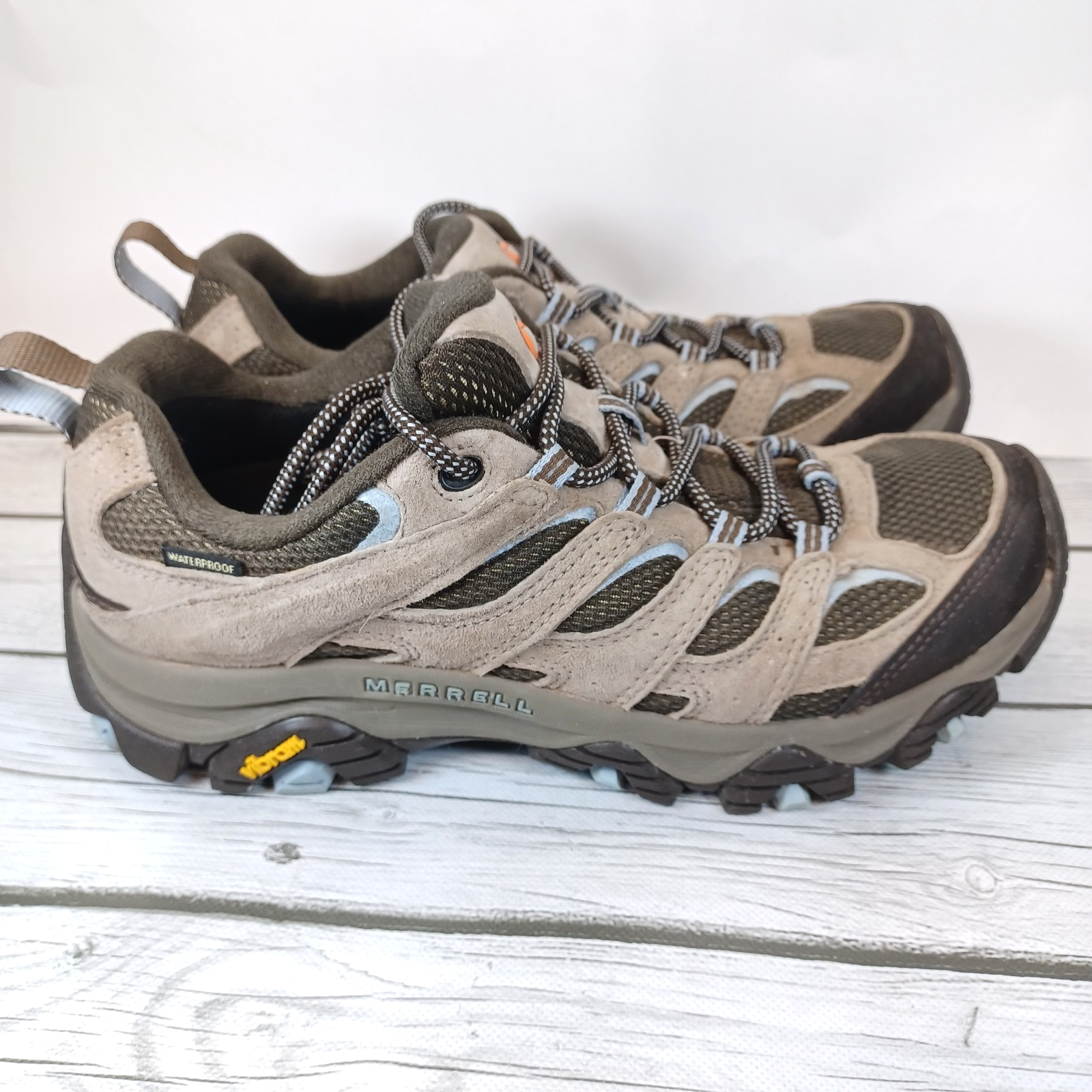 Scarpe da trekking Merrell Continuum Vibram donna taglia 9 J035856 marrone beige