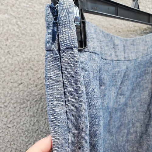 The Limited Womens Chambray Linen Blend Lined Mini Skirt Blue Size 12 - Picture 8 of 11