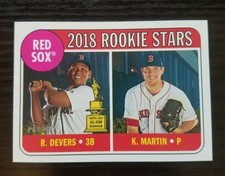 2018 Topps Heritage #189 Kyle Martin RC Rafael Devers RC 