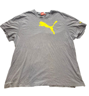 PUMA Shirt Adult 2XL XXL Gray Big Logo Sportslifestyle Activewear Athletic Mens