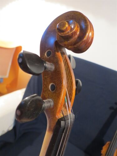 Raro Pochette CANCIÓN marca Pequeño violín 7 3/4", dulce sonido cálido espolón madera de arce - Imagen 6 de 7