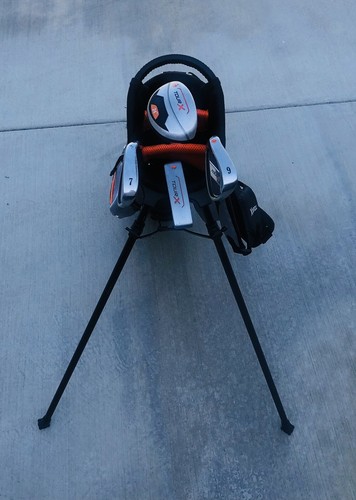 Tour X 4 Piece Junior Golf Set with Stand Bag Hybrid 7 & 9 Iron Putter Size 3 LH - Picture 5 of 15