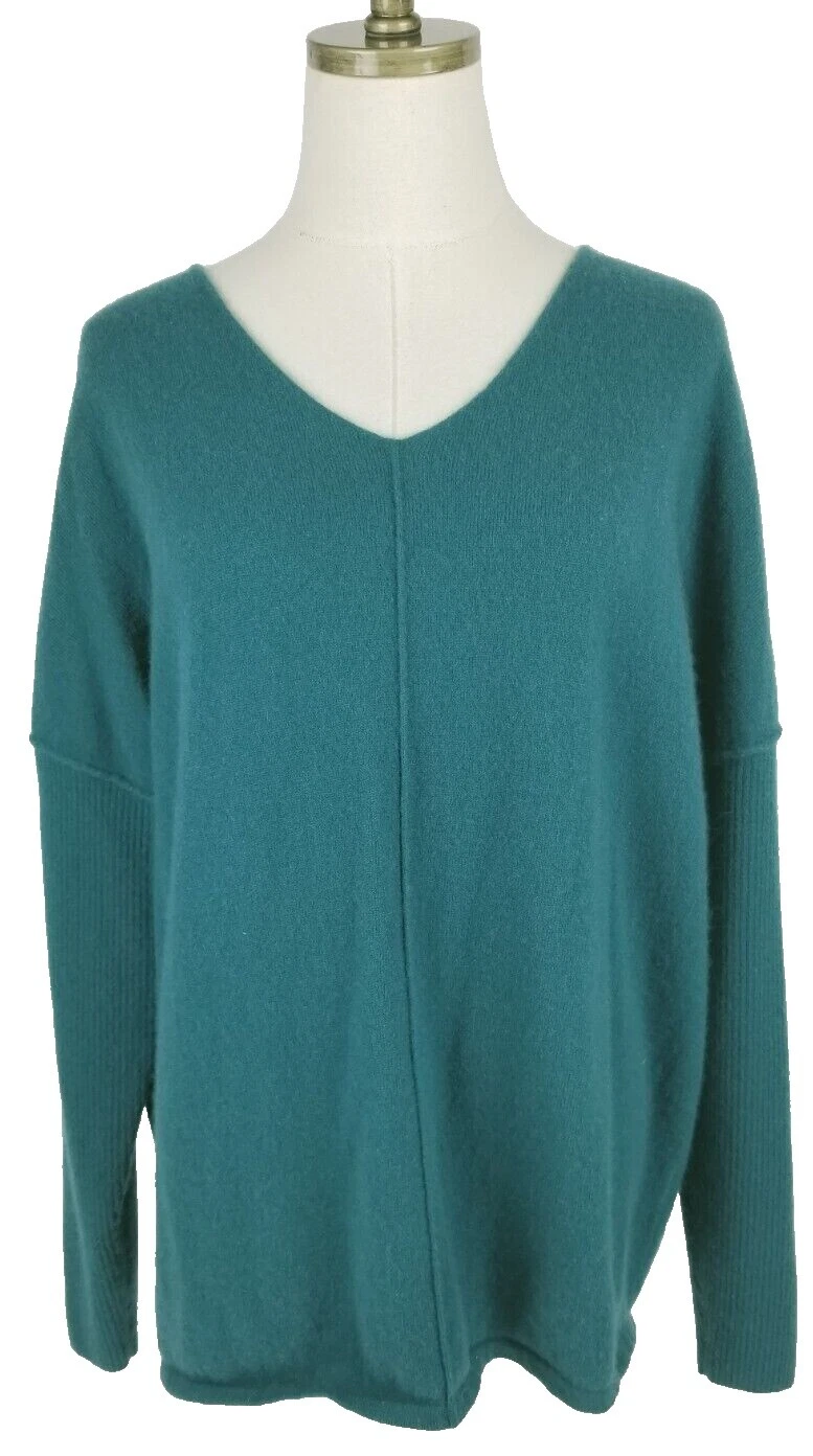 Soft Surroundings Cashmere Suéteres para mujer con cuello en V