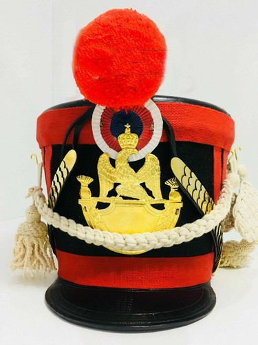 French Napoleonic Shako Helmet with Red 