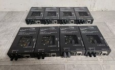 Lot of 8 Transition Networks Ethernet 100BASE-TX to 100BASE-FX Media Converters