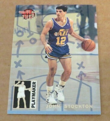 John Stockton Utah Jazz Playmaker 1992 - 93 Ultra Basketball Card Number 9