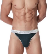 Men's Mesh Striped Briefs With Big Bulge Enhancing Pouch Low Rise Male Briefs