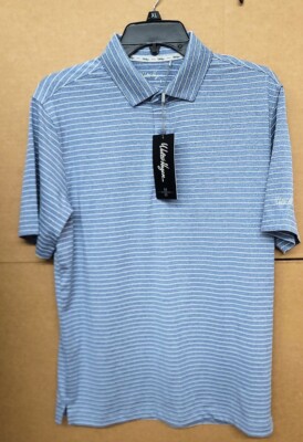 Walter Hagen Men's Performance 11 Y/D Stripe Golf Polo Size S