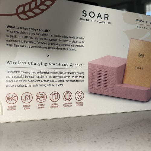 Soar Wireless Phone Charging + Bluetooth HD Stereo Speaker, iPhone & Android - 第 3/6 張圖片