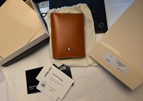 $340 MSRP Montblanc 4cc Meisterstuck Leather NEW COLOR - Rust 198812