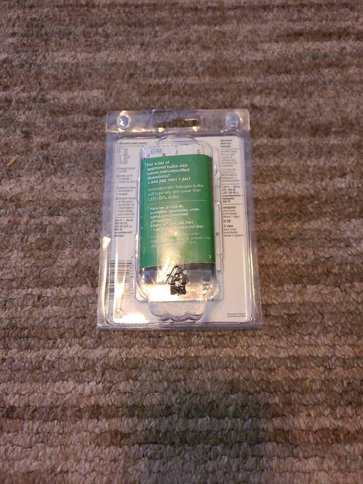 Lutron Electronics TGCL-153PH-IV On/Off Wall Switch - Multicolor