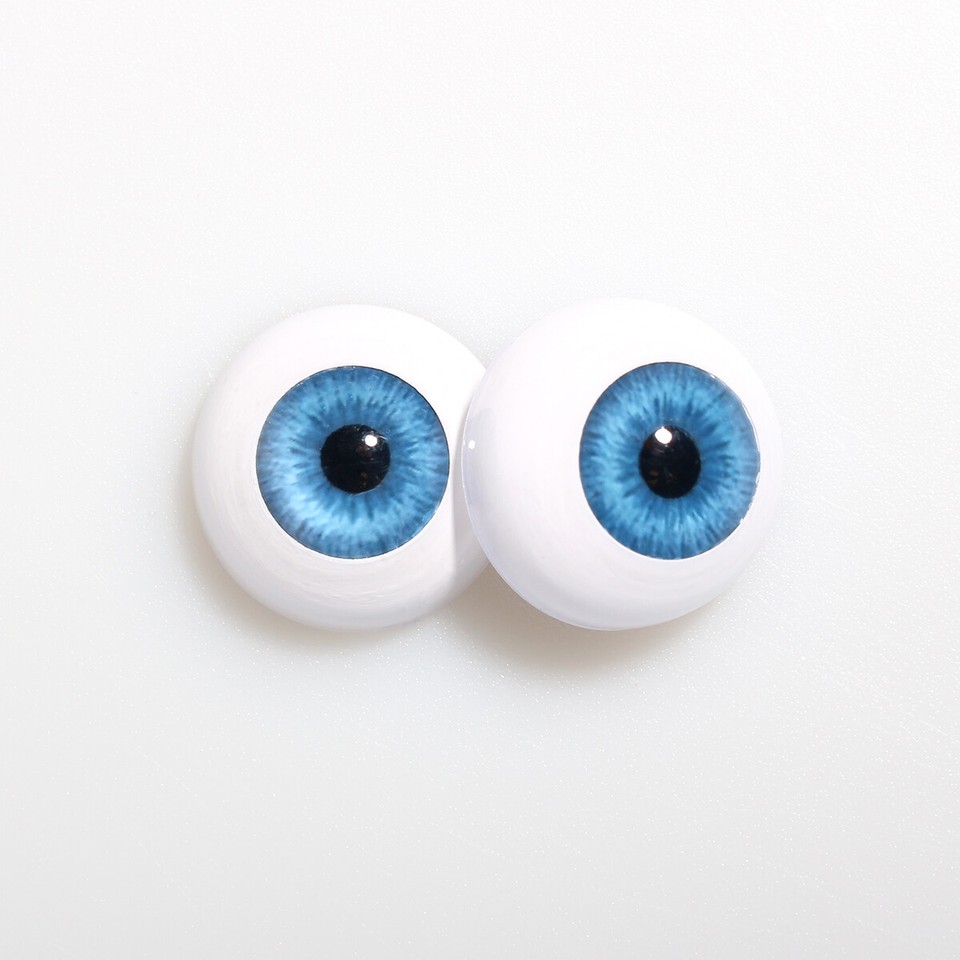 NOXOMALL 1 Pair 33mm Cyan Fake Eyes - Acrylic Half Round Doll Eyes For Halloween Props, Crafts & Cosplay - View #13