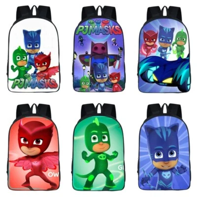PJ Masks School Backpack Bookbag Rucksack Travel Shoulder Bags Gift 16"