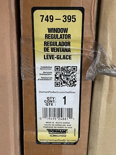 Dorman 749-395 Window Regulator for POWER window ; FRONT RIGHT fits Kia in chart - Picture 4 of 4