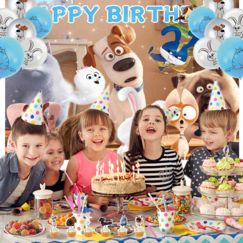 Secret Life of Pets Party Supplies Birthday Decor Set Balloon Cake Topper Banner - Picture 4 of 7