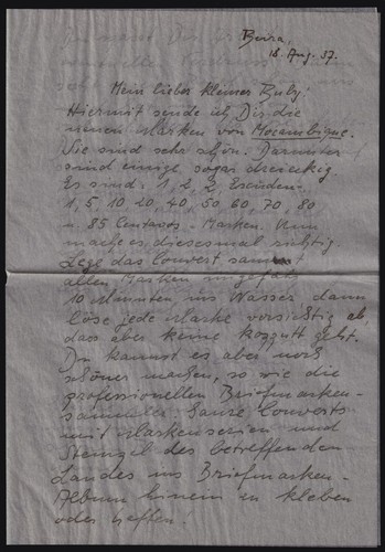 Cubierta de la empresa Mozambique 1937 correo aéreo Beira a Alemania atractivo franqueo 9,21e - Imagen 3 de 3