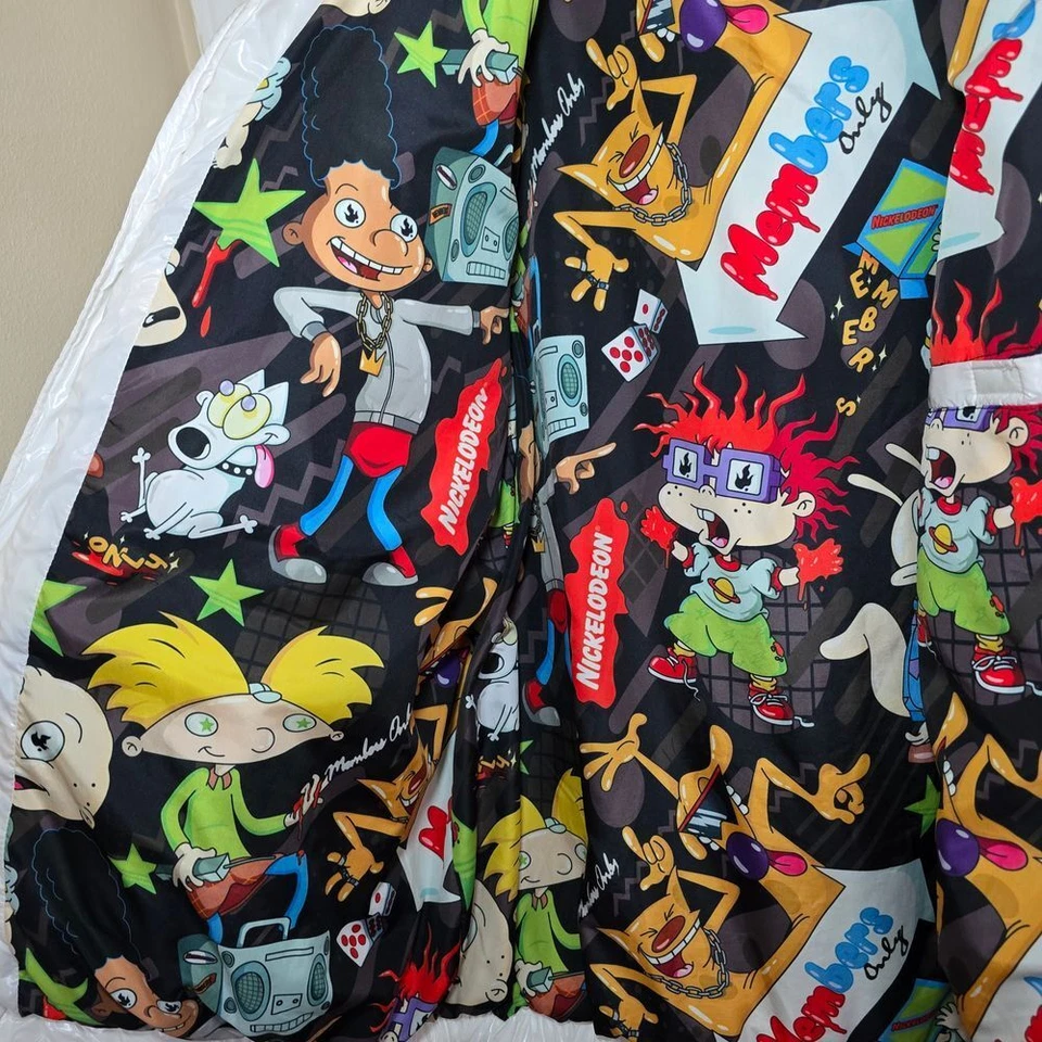 Члены только Nickelodeon 90-х мультфильм пуховик белое пальто с ретро персонажей - Изображение 3 из 4