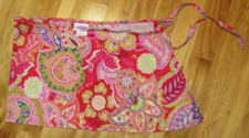 Xhilaration XL Red Multi 1 Piece Bottom Swimsuit Cover Great preowned Nice