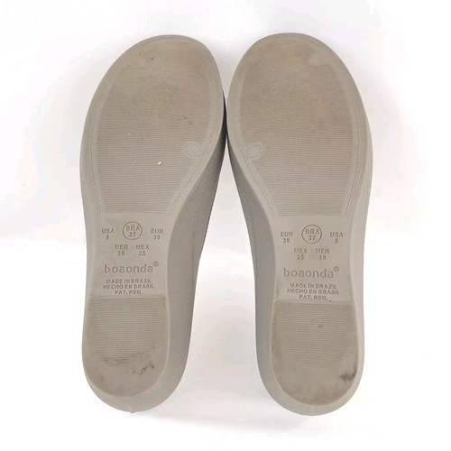Womens Works Gray Comfort Rubber Wedge Shoes Size 8 Boaonda - Picture 2 of 13