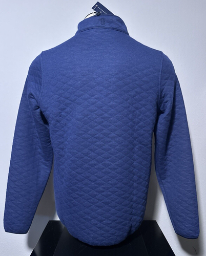 NEW Holderness & Bourne Mens Medium Navy Sullivan Quilted Snap Button Pullover M - Picture 7 of 13