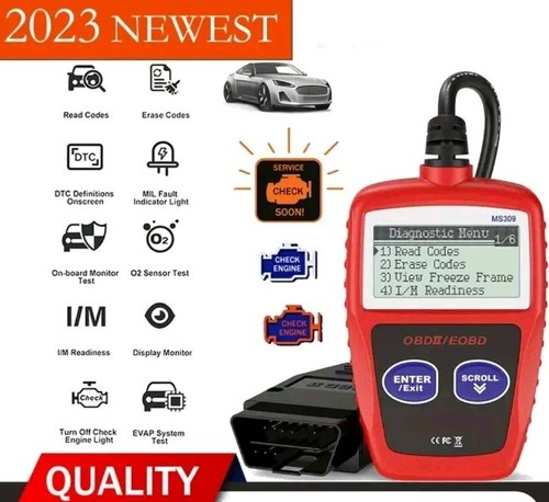 MS309 Automotive Code Reader OBD2 Scanner Diagnostic Tool Car Check Engine Fault - Picture 3 of 9