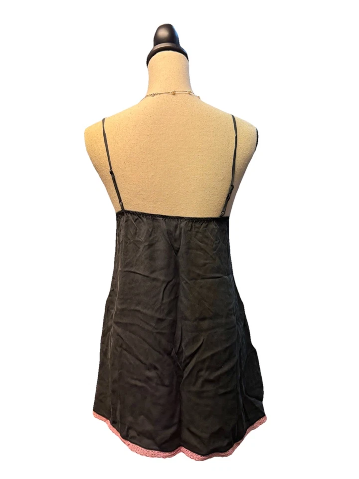 Camisola Victoria’s Secret preta rosa 100% seda lingerie lingerie lingerie lad - Imagem 3 de 4