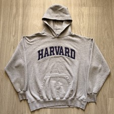 Vintage Jansport Harvard University Gray Hoodie Size Medium Made In USA