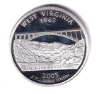 2005 S Proof WEST VIRGINIA State Quarter from Proof Set #1759 — photo 1