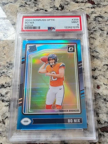 2024 Panini Donruss Optic - Rated Rookie Bo Nix #209 Aqua Prizm /299 (RC)