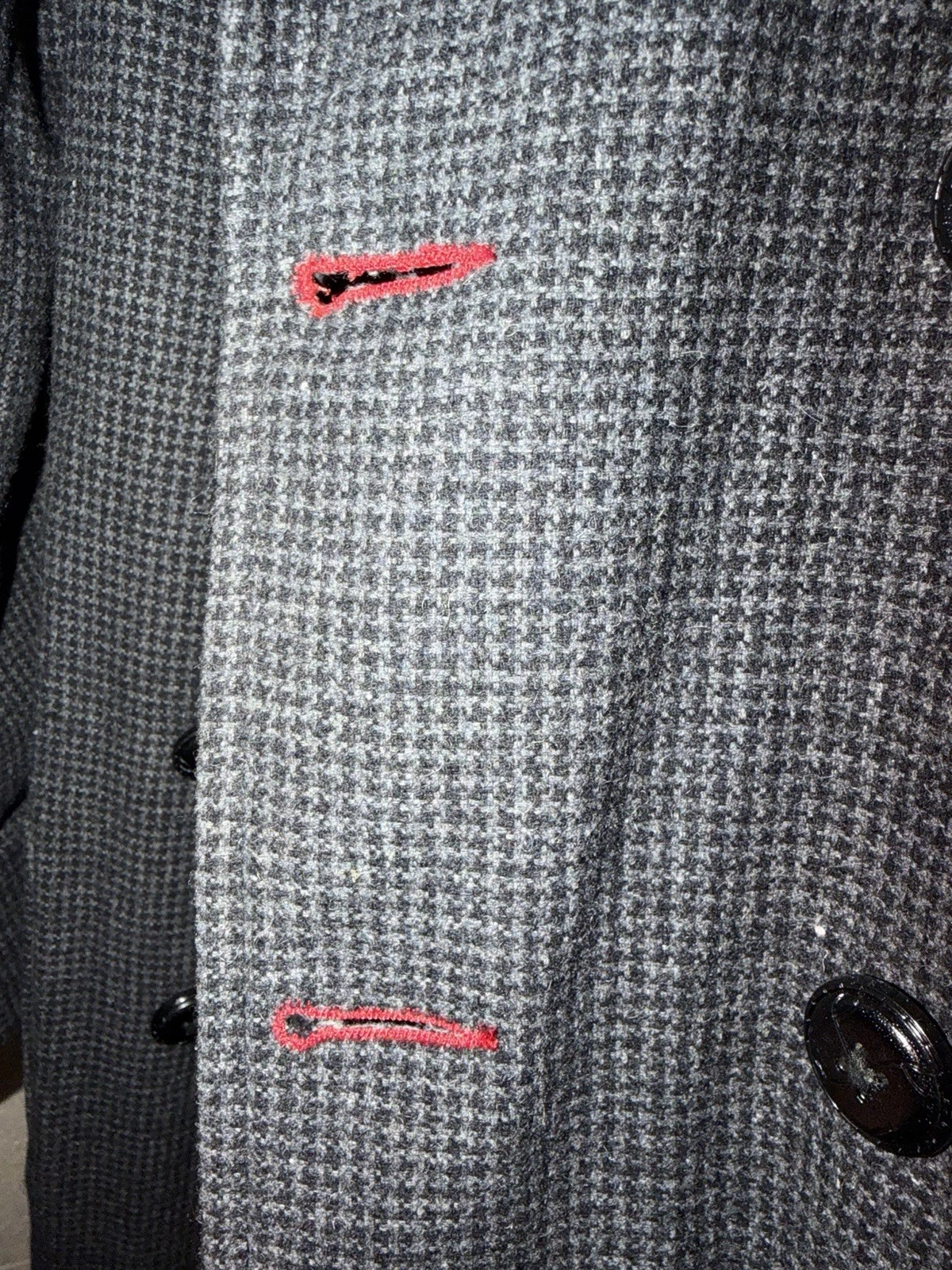 Halloween Replica Sherlock Holmes Overcoat Gray Houndstooth, Lined, Pockets, M image 2